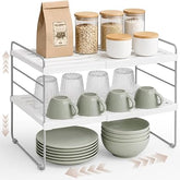 mepure Adjustable Cupboard Organiser & Spice Rack, 26–41 cm Wide, 26cm High