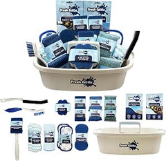 26Pc Complete Cleaning Caddy Kit With Microfibre Cloths, Sponge & Scourer's For Kitchen And Bathroom Cleaning - Home Cleaning Kit